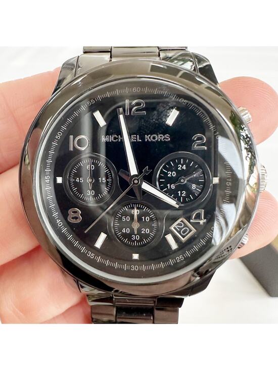 Michael Kors MK5162 Runway Chronograph Watch Black Stainless Steel 39mm